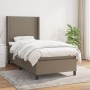 Box spring bed with taupe gray fabric mattress 90x190 cm by vidaXL, Beds and slatted bases - Ref: Foro24-3131237, Price: 371,...