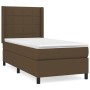 Cama box spring con colchón tela marrón oscuro 90x190 cm de vidaXL, Camas y somieres - Ref: Foro24-3131396, Precio: 366,44 €,...