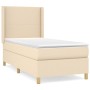 Cama box spring con colchón tela color crema 90x190 cm de vidaXL, Camas y somieres - Ref: Foro24-3131798, Precio: 365,21 €, D...