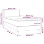 Boxspringbett-Matratze und LED-Leuchten aus dunkelbraunem Stoff, 90 x 190 cm von vidaXL, Betten und Lattenroste - Ref: Foro24...