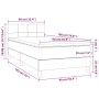 Boxspringbett-Matratze und LED-Leuchten aus dunkelbraunem Stoff, 90 x 190 cm von vidaXL, Betten und Lattenroste - Ref: Foro24...