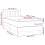 Boxspringbett-Matratze und LED-Leuchten aus dunkelbraunem Stoff, 90 x 190 cm von vidaXL, Betten und Lattenroste - Ref: Foro24...