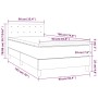 Boxspringbett-Matratze und LED-Leuchten aus dunkelbraunem Stoff, 90 x 190 cm von vidaXL, Betten und Lattenroste - Ref: Foro24...