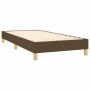 Cama box spring con colchón LED tela marrón oscuro 90x190 cm de vidaXL, Camas y somieres - Ref: Foro24-3133760, Precio: 317,9...