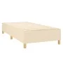 Box spring bed mattress and LED lights cream fabric 90x190 cm by vidaXL, Beds and slatted bases - Ref: Foro24-3135242, Price:...
