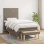 Box spring bed with taupe gray fabric mattress 90x190 cm by vidaXL, Beds and slatted bases - Ref: Foro24-3136961, Price: 399,...