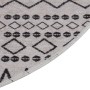 Black and white non-slip washable rug φ120 cm by vidaXL, Rugs - Ref: Foro24-337975, Price: 29,09 €, Discount: %