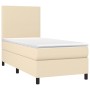 Cama box spring con colchón tela color crema 90x190 cm de vidaXL, Camas y somieres - Ref: Foro24-3141582, Precio: 361,85 €, D...