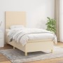 Cama box spring con colchón tela color crema 90x190 cm de vidaXL, Camas y somieres - Ref: Foro24-3142142, Precio: 360,85 €, D...