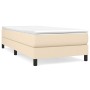 Cama box spring con colchón tela color crema 90x190 cm de vidaXL, Camas y somieres - Ref: Foro24-3144042, Precio: 283,31 €, D...