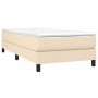 Cama box spring con colchón tela color crema 90x190 cm de vidaXL, Camas y somieres - Ref: Foro24-3144042, Precio: 283,31 €, D...