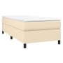 Cama box spring con colchón tela color crema 90x190 cm de vidaXL, Camas y somieres - Ref: Foro24-3144388, Precio: 304,58 €, D...