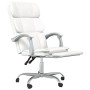 Silla de oficina reclinable cuero sintético blanco de vidaXL, Sillas de oficina - Ref: Foro24-349634, Precio: 124,74 €, Descu...