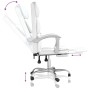 Silla de oficina reclinable cuero sintético blanco de vidaXL, Sillas de oficina - Ref: Foro24-349634, Precio: 124,74 €, Descu...