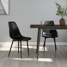 Dining chairs 2 units black PP by vidaXL, dining chairs - Ref: Foro24-338044, Price: 120,01 €, Discount: %