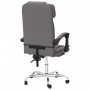 Silla de oficina reclinable masaje cuero sintético gris de vidaXL, Sillas de oficina - Ref: Foro24-349745, Precio: 121,99 €, ...