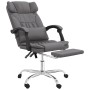 Silla de oficina reclinable masaje cuero sintético gris de vidaXL, Sillas de oficina - Ref: Foro24-349745, Precio: 121,99 €, ...