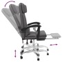 Silla de oficina reclinable masaje cuero sintético gris de vidaXL, Sillas de oficina - Ref: Foro24-349745, Precio: 121,99 €, ...