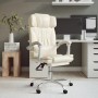 Cream-colored synthetic leather massage reclining office chair by vidaXL, Office chairs - Ref: Foro24-349746, Price: 115,62 €...