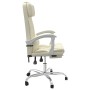 Silla de oficina reclinable masaje cuero sintético color crema de vidaXL, Sillas de oficina - Ref: Foro24-349746, Precio: 115...