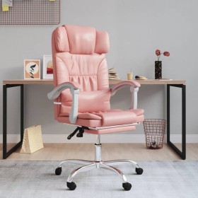 Pink synthetic leather massage reclining office chair by vidaXL, Office chairs - Ref: Foro24-349747, Price: 138,19 €, Discoun...