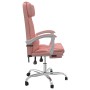 Pink synthetic leather massage reclining office chair by vidaXL, Office chairs - Ref: Foro24-349747, Price: 133,46 €, Discoun...