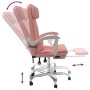 Pink synthetic leather massage reclining office chair by vidaXL, Office chairs - Ref: Foro24-349747, Price: 133,46 €, Discoun...