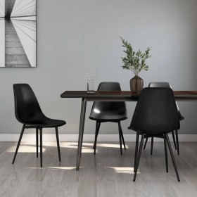 Dining chairs 4 units black PP by vidaXL, dining chairs - Ref: Foro24-338045, Price: 124,03 €, Discount: %