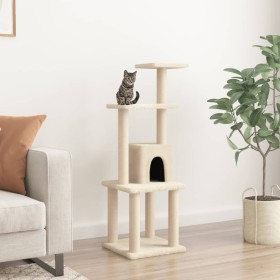 Kratzbaum für Katzen mit Sisalpfosten in Creme 105 cm von vidaXL, Katzenmöbel - Ref: Foro24-171466, Preis: 42,99 €, Rabatt: %