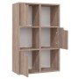 Estantería de aglomerado sonoma gris 60x27,5x88 cm de vidaXL, Librerías y estanterías - Ref: Foro24-338163, Precio: 78,24 €, ...