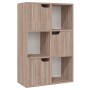 Estantería de aglomerado sonoma gris 60x27,5x88 cm de vidaXL, Librerías y estanterías - Ref: Foro24-338163, Precio: 78,24 €, ...