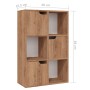 Estantería de aglomerado roble marrón 60x27,5x88 cm de vidaXL, Librerías y estanterías - Ref: Foro24-338165, Precio: 77,99 €,...