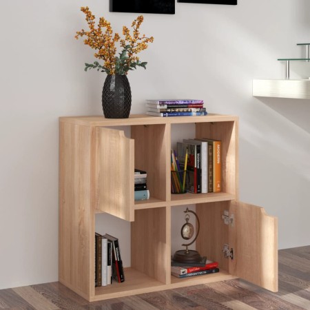 Regal aus Spanplatten aus Sonoma-Eiche, 60 x 27,5 x 59,5 cm von vidaXL, Bücherregale und Regale - Ref: Foro24-338169, Preis: ...