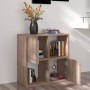 Regal aus technischem Holz in Sonoma-Eiche, grau, 60 x 27,5 x 88 cm von vidaXL, Bücherregale und Regale - Ref: Foro24-338170,...