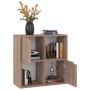 Regal aus technischem Holz in Sonoma-Eiche, grau, 60 x 27,5 x 88 cm von vidaXL, Bücherregale und Regale - Ref: Foro24-338170,...