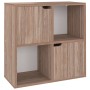 Regal aus technischem Holz in Sonoma-Eiche, grau, 60 x 27,5 x 88 cm von vidaXL, Bücherregale und Regale - Ref: Foro24-338170,...