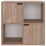 Regal aus technischem Holz in Sonoma-Eiche, grau, 60 x 27,5 x 88 cm von vidaXL, Bücherregale und Regale - Ref: Foro24-338170,...