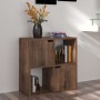 Estantería de madera de ingeniería roble ahumado 60x27,5x59,5cm de vidaXL, Librerías y estanterías - Ref: Foro24-338171, Prec...