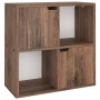 Estantería de madera de ingeniería roble ahumado 60x27,5x59,5cm de vidaXL, Librerías y estanterías - Ref: Foro24-338171, Prec...