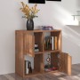 Estantería de madera de ingeniería marrón roble 60x27,5x59,5cm de vidaXL, Librerías y estanterías - Ref: Foro24-338172, Preci...