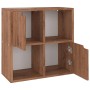 Estantería de madera de ingeniería marrón roble 60x27,5x59,5cm de vidaXL, Librerías y estanterías - Ref: Foro24-338172, Preci...