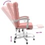 Silla de oficina reclinable cuero sintético rosa de vidaXL, Sillas de oficina - Ref: Foro24-349657, Precio: 131,99 €, Descuen...