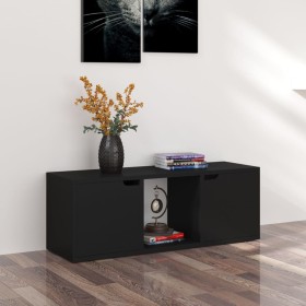 Mueble para TV aglomerado negro 88,5x27x5x30,5 cm de vidaXL, Muebles TV - Ref: Foro24-338174, Precio: 47,99 €, Descuento: %