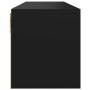 Mueble para TV aglomerado negro 88,5x27x5x30,5 cm de vidaXL, Muebles TV - Ref: Foro24-338174, Precio: 47,92 €, Descuento: %