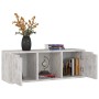 Concrete engineered wood TV cabinet 88.5x27.5x30.5 cm by vidaXL, TV Furniture - Ref: Foro24-338175, Price: 48,98 €, Discount: %