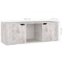 Concrete engineered wood TV cabinet 88.5x27.5x30.5 cm by vidaXL, TV Furniture - Ref: Foro24-338175, Price: 48,98 €, Discount: %