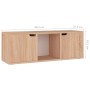 Mueble de TV madera ingeniería roble Sonoma 88,5x27,5x30,5 cm de vidaXL, Muebles TV - Ref: Foro24-338176, Precio: 46,28 €, De...