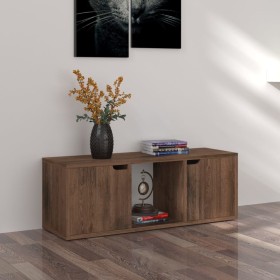 TV stand made of smoked oak engineered wood 88.5x27.5x30.5 cm by vidaXL, TV Furniture - Ref: Foro24-338178, Price: 39,48 €, D...