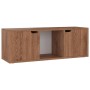 Oak brown engineered wood TV cabinet 88.5x27.5x30.5 cm by vidaXL, TV Furniture - Ref: Foro24-338179, Price: 37,34 €, Discount: %