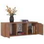 Oak brown engineered wood TV cabinet 88.5x27.5x30.5 cm by vidaXL, TV Furniture - Ref: Foro24-338179, Price: 37,34 €, Discount: %